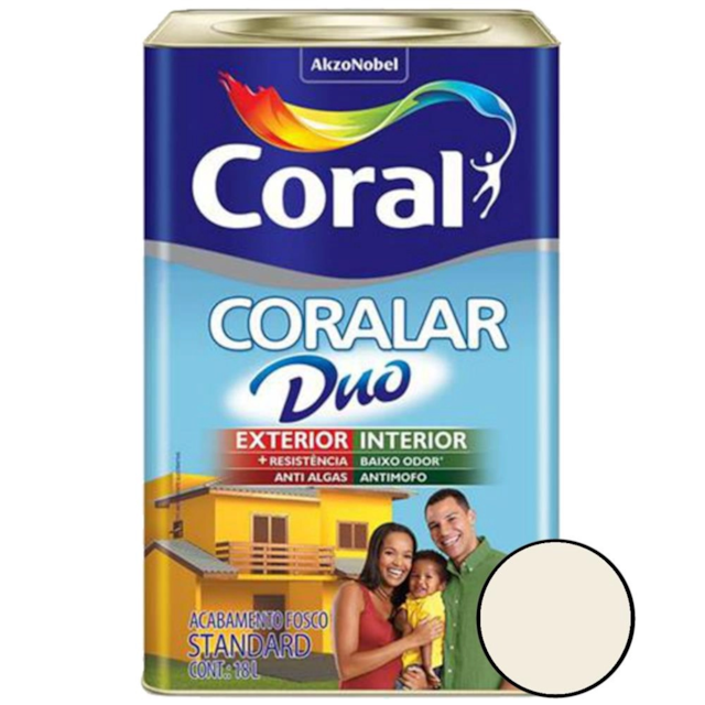 Coral Coralar Duo Fosco Branco 18 Litros - CORAL