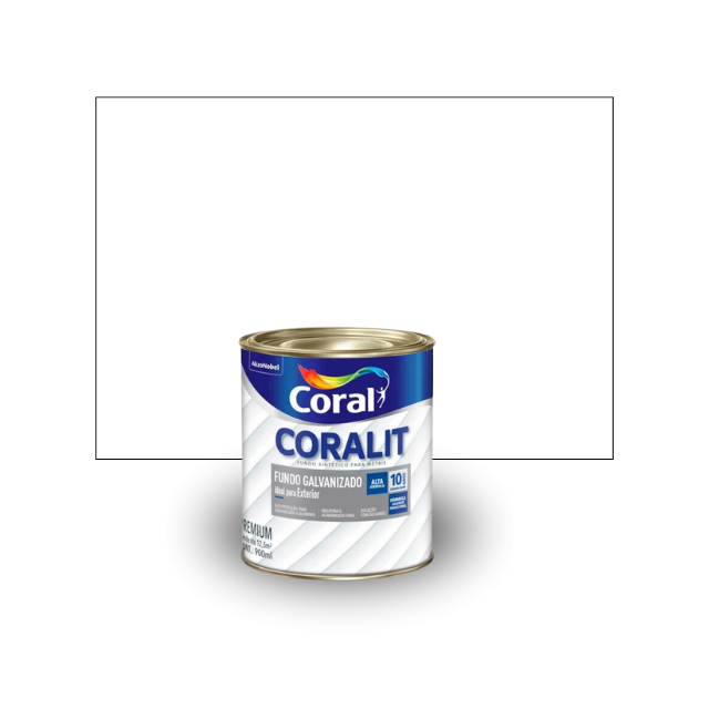 Coralit Fundo Galvanizado Branco 900ml - Coral Coralit Fundo Galvanizado Branco 900ml - Coral
