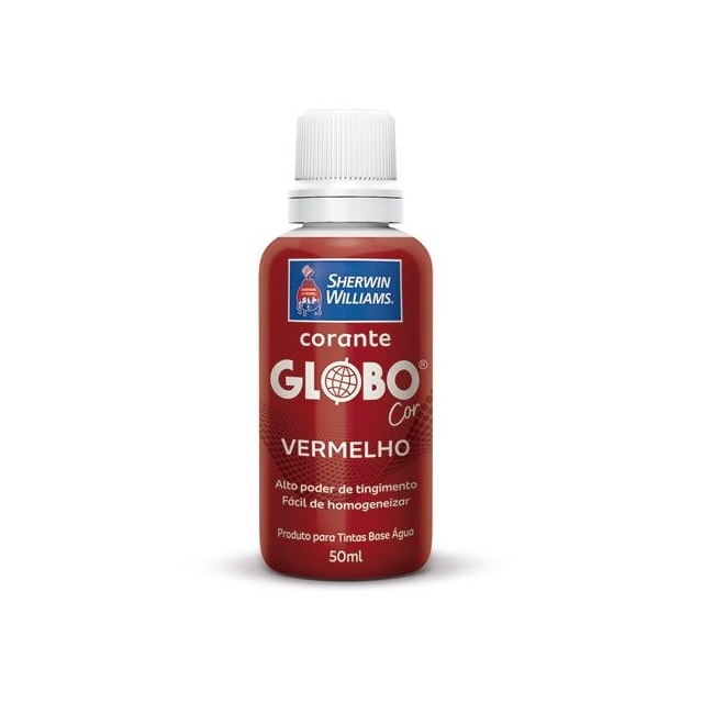 Corante Líquido Globo 50ml Vermelho - Sherwin Williams