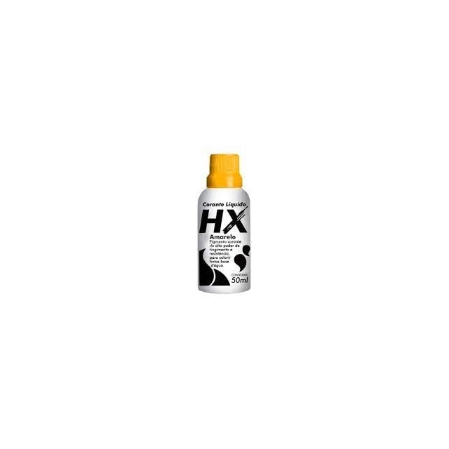 Corante Liquido Hx Base Água 50ml Amarelo - Hidracor  Corante Liquido Hx Base Água 50ml Amarelo - Hidracor