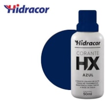 Corante Liquido Hx Base Água 50ml Azul - Hidracor 