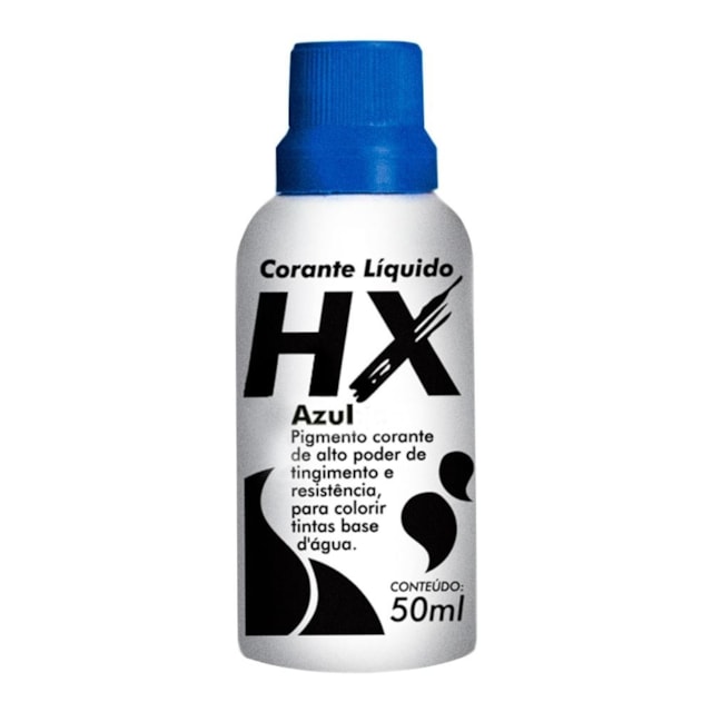 Corante Liquido Hx Base Água 50ml Azul - Hidracor 