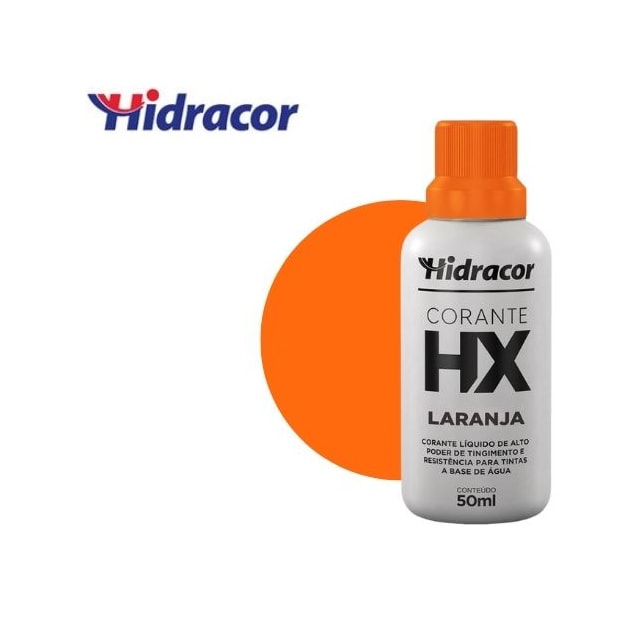 Corante Liquido Hx Base Água 50ml Laranja - Hidracor 