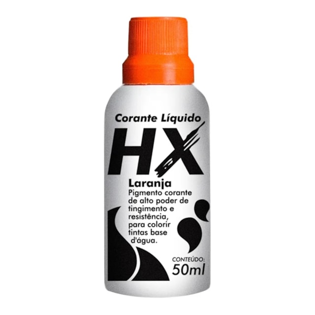 Corante Liquido Hx Base Água 50ml Laranja - Hidracor 