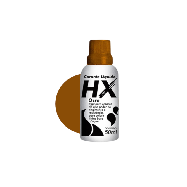 Corante Liquido Hx Base Água 50ml Ocrê - Hidracor