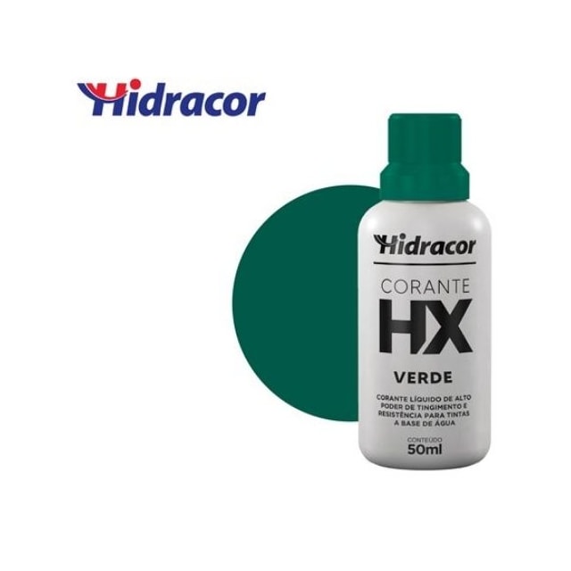 Corante Liquido Hx Base Água 50ml Verde - Hidracor 