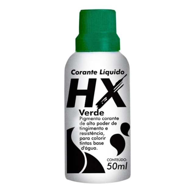 Corante Liquido Hx Base Água 50ml Verde - Hidracor 