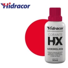 Corante Liquido Hx Base Água 50ml Vermelho - Hidracor 