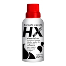 Corante Liquido Hx Base Água 50ml Vermelho - Hidracor 