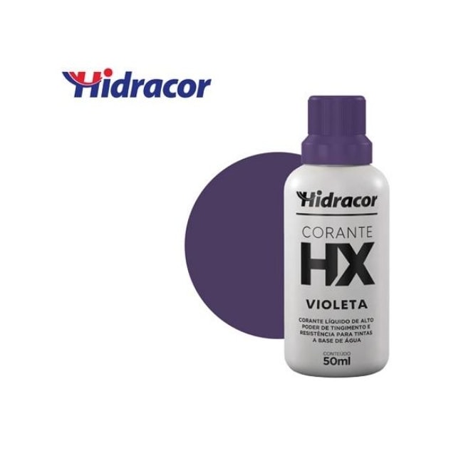 Corante Liquido Hx Base Água 50ml Violeta - Hidracor 