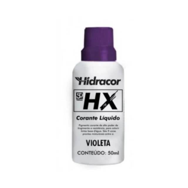 Corante Liquido Hx Base Água 50ml Violeta - Hidracor 