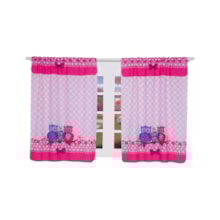 Cortina De Cozinha 1,3 X 2 M Protege E Decora Coruja Rosa Cortina De Cozinha 1,3 X 2 M Protege E Decora Coruja Rosa