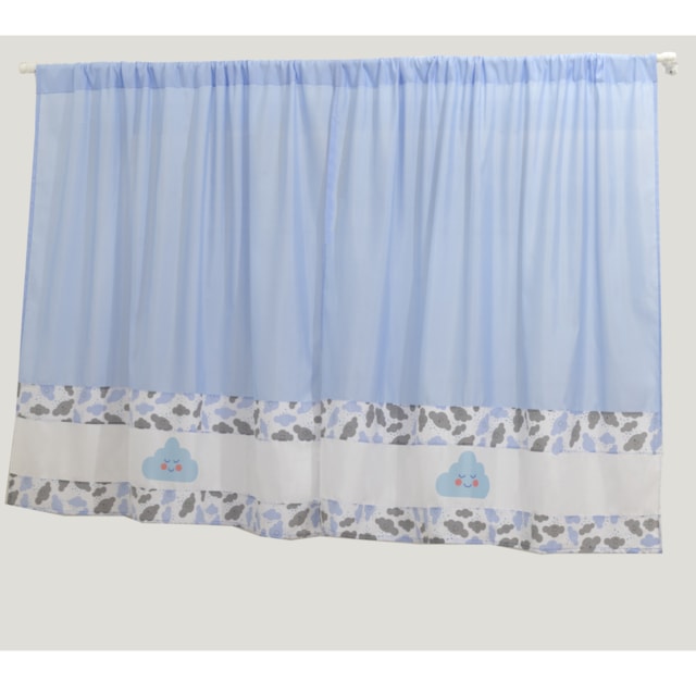 Cortina infantil Nuvem 2,00m x 1,70m Azul