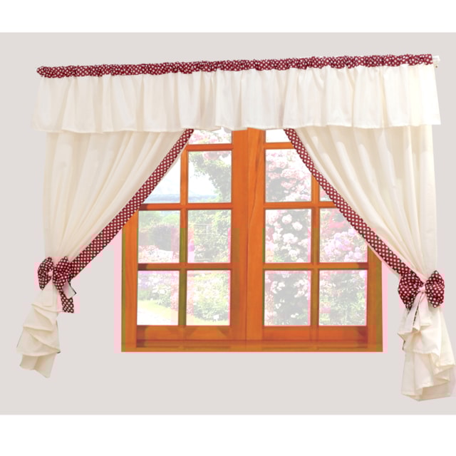 Cortina infantil Ursinha 2m x 1,7m Vermelha Cortina infantil Ursinha 2m x 1,7m Vermelha