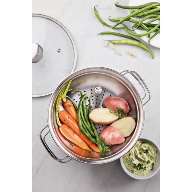 Cozi-vapore Tramontina Allegra em Aço Inox 20 cm 2,2 L Cozi-vapore Tramontina Allegra em Aço Inox 20 cm 2,2 L