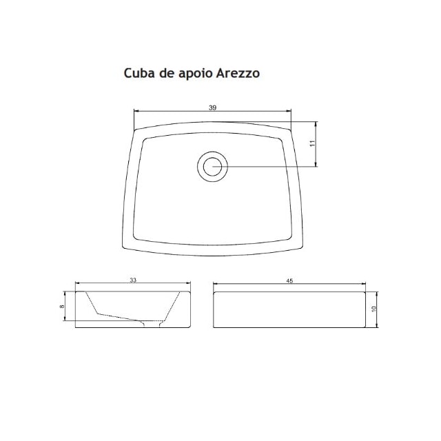 Cuba de Apoio Arezzo Branca - Japi Cuba de Apoio Arezzo Branca - Japi