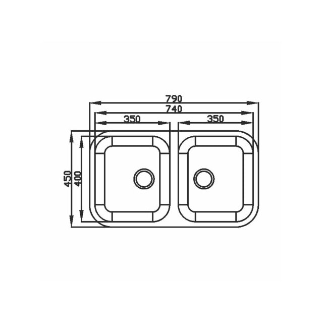 Cuba Dupla Plus Inox N3 Prof.140mm Polida 3.1/2 Pol. - GhelPlus