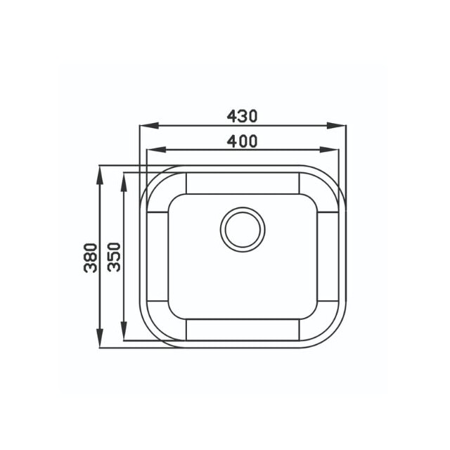 Cuba Plus Inox N3 Prof.140mm Polida 3.1/2 Pol. - GhelPlus