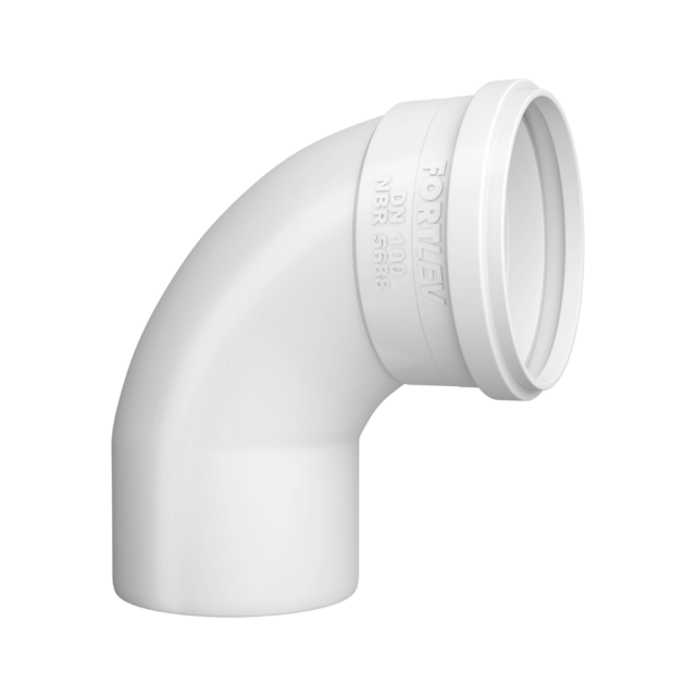 Curva de Esgoto 90° PVC 100mm CT - FORTLEV