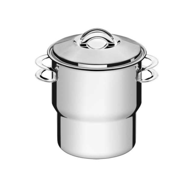 Cuscuzeira Tramontina Solar em Aço Inox com Alças e Tampa 14 cm 2,2 L Cuscuzeira Tramontina Solar em Aço Inox com Alças e Tampa 14 cm 2,2 L