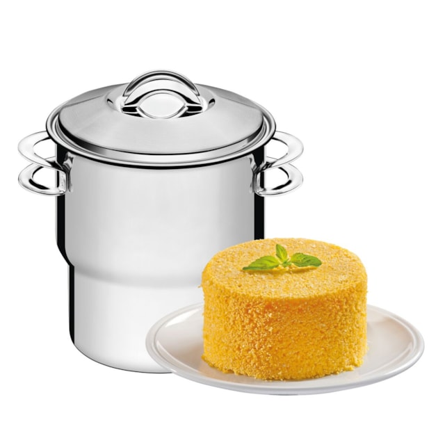 Cuscuzeira Tramontina Solar em Aço Inox com Alças e Tampa 14 cm 2,2 L Cuscuzeira Tramontina Solar em Aço Inox com Alças e Tampa 14 cm 2,2 L