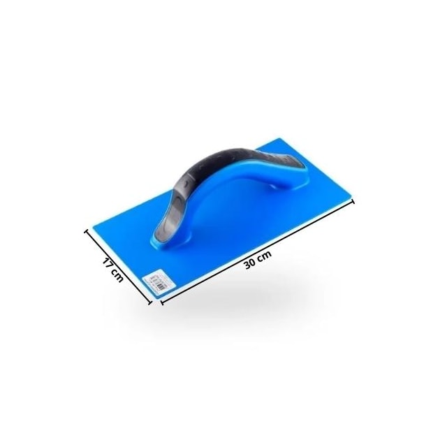 Desempenadeira PVC Azul 17x30cm com Burracha - DIMAX