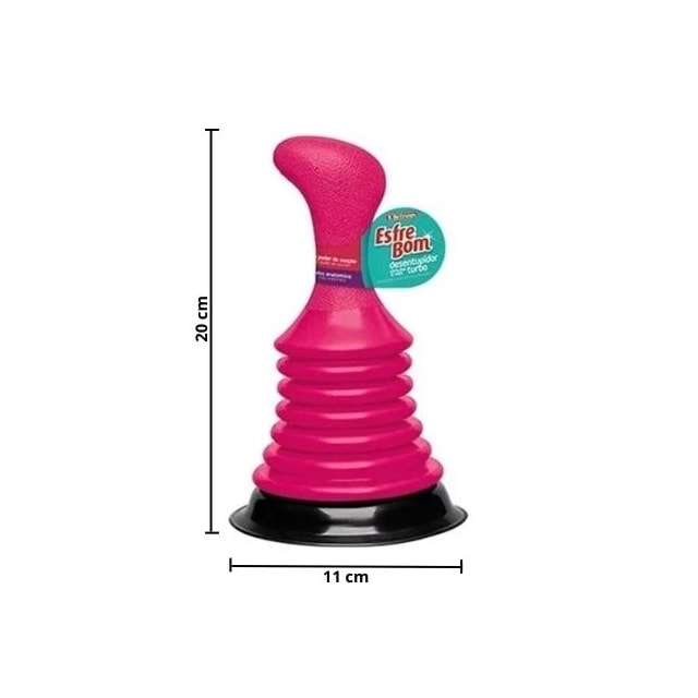 Desentupidor Plástico Pia Cozinha Banheiro Reforçado Noviça Turbo 20x11cm - BETTANIN Desentupidor Plástico Pia Cozinha Banheiro Reforçado Noviça Turbo 20x11cm - BETTANIN