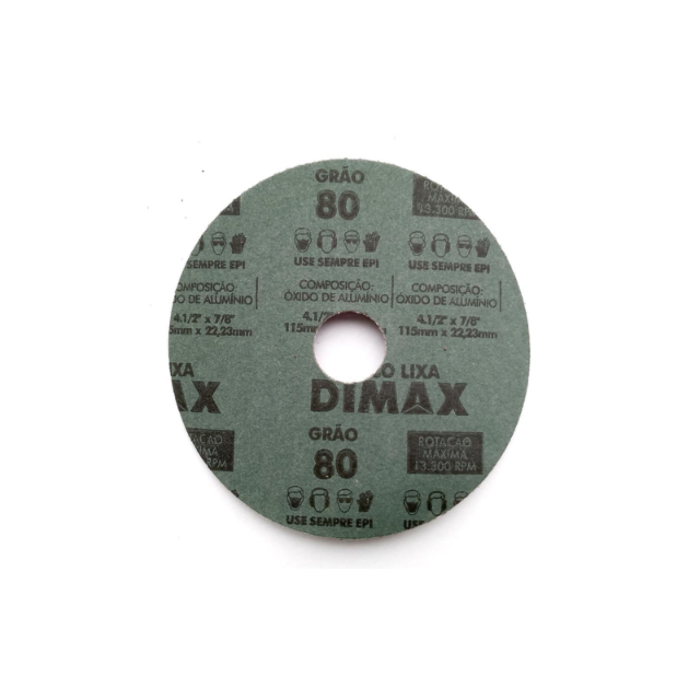 Disco de Lixa Aço Grão 80 115x22mm - DIMAX