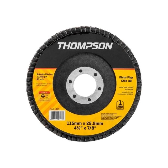 Disco de Lixa Flap 4" 1/2" G-80 - Thompson