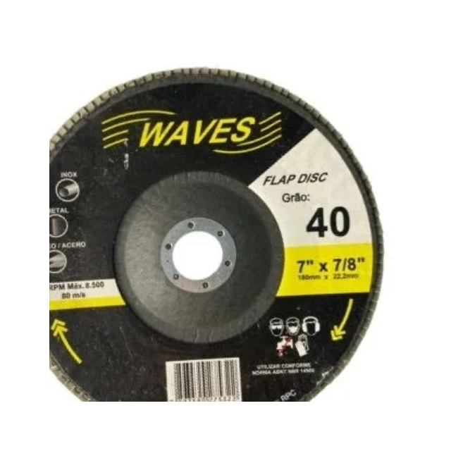 Disco de Lixar Flap 7" Grão 40 - Waves 