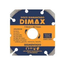 Disco Diamantado 110mm Segmentado STD - Dimax