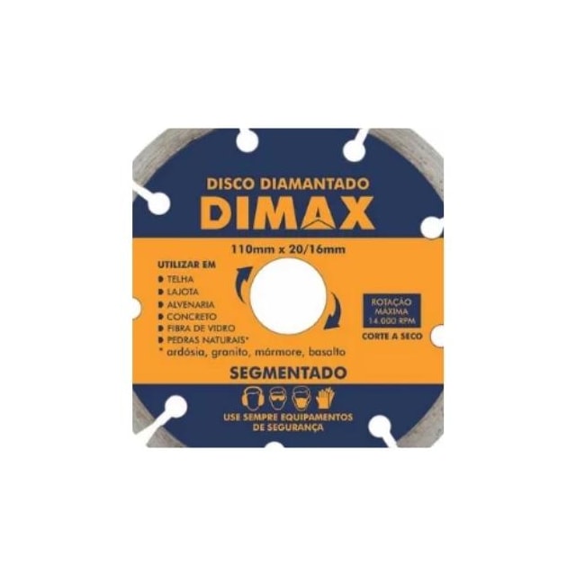 Disco Diamantado 110mm Segmentado STD - Dimax