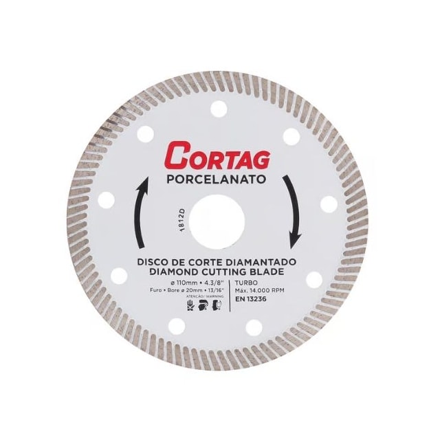 Disco Diamantado Turbo 110mm Porcelanato - Cortag Disco Diamantado Turbo 110mm Porcelanato - Cortag