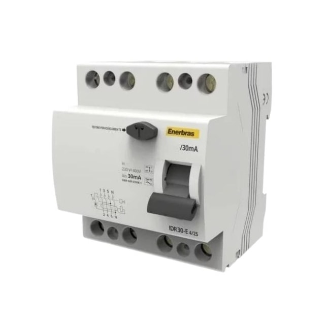 Disjuntor Diferencial Residencial 30mA 4P 40A - Enerbras Disjuntor Diferencial Residencial 30mA 4P 40A - Enerbras