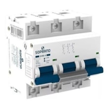 Disjuntor Tripolar 100A DIN Curva C - Soprano Disjuntor Tripolar 100A DIN Curva C - Soprano