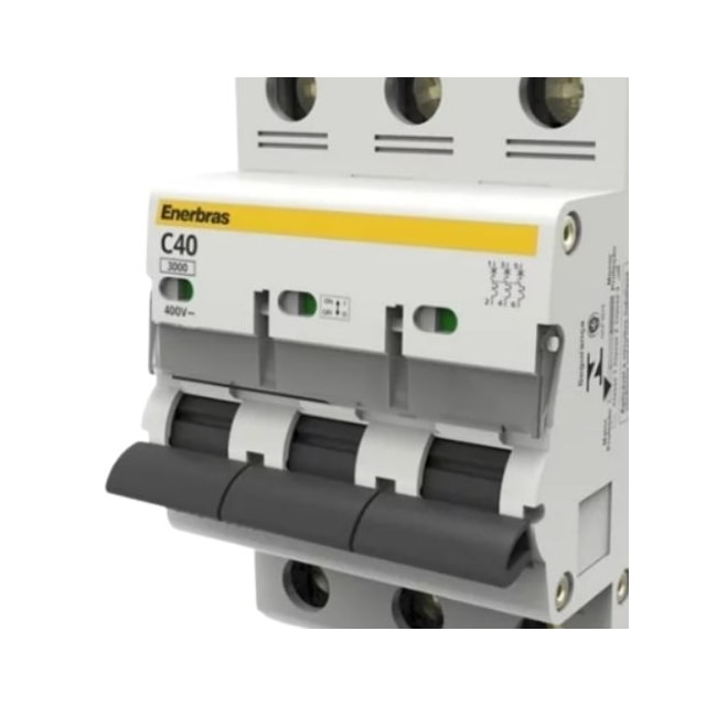 Disjuntor Tripolar 40A DIN 3KA C - Enerbras Disjuntor Tripolar 40A DIN 3KA C - Enerbras