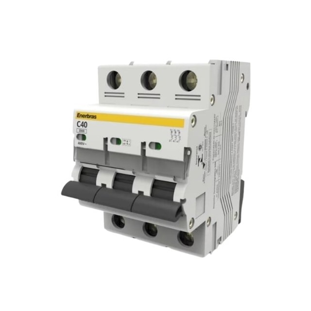 Disjuntor Tripolar 40A DIN 3KA C - Enerbras Disjuntor Tripolar 40A DIN 3KA C - Enerbras