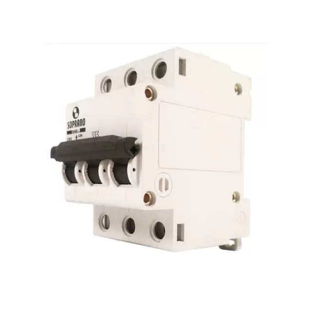 Disjuntor Tripolar 40A DIN Curva C - Soprano Disjuntor Tripolar 40A DIN Curva C - Soprano