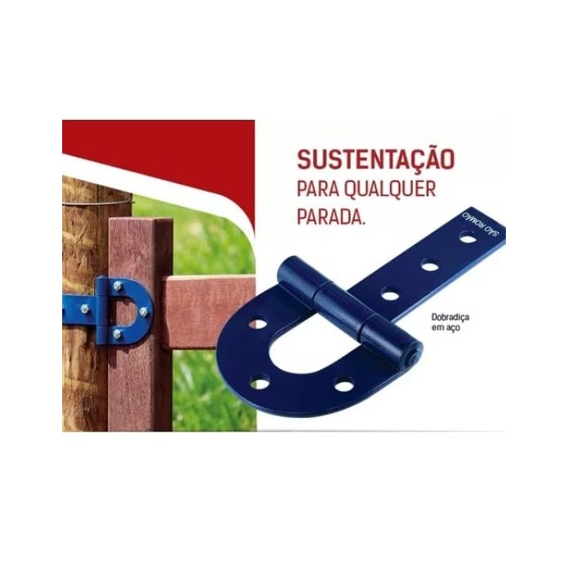 Dobradiça para Porteira C-00 Tipo Ferradura - São Romão Dobradiça para Porteira C-00 Tipo Ferradura - São Romão