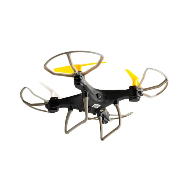 Drone Multilaser Fun Com Estabilizador de voo Controle Remoto Alcance de 50m Bateria 6 minutos Flips em 360° Preto/Amarelo