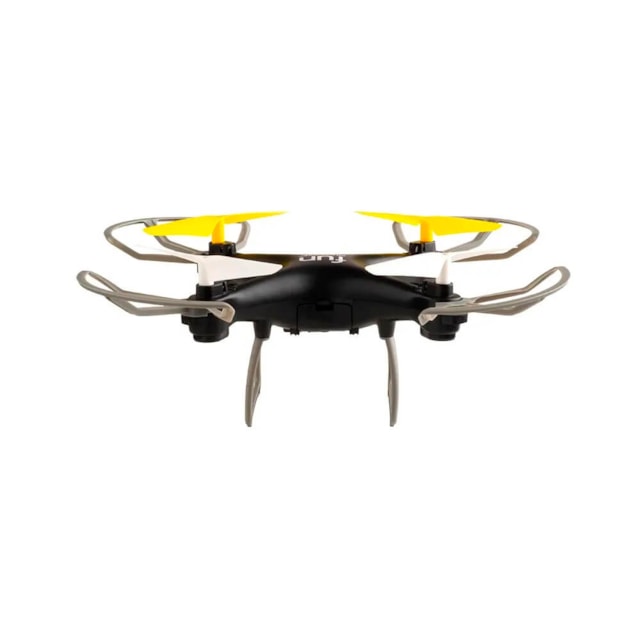 Drone Multilaser Fun Com Estabilizador de voo Controle Remoto Alcance de 50m Bateria 6 minutos Flips em 360° Preto/Amarelo