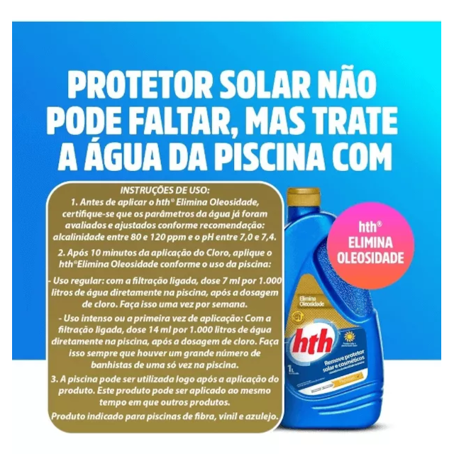 Eliminador de Oleosidade 1 litro - HTH Eliminador de Oleosidade 1 litro - HTH