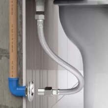 Engate de Liga Inox 60cm Flexivél Trancado Cromado - DIMAR Engate de Liga Inox 60cm Flexivél Trancado Cromado - DIMAR