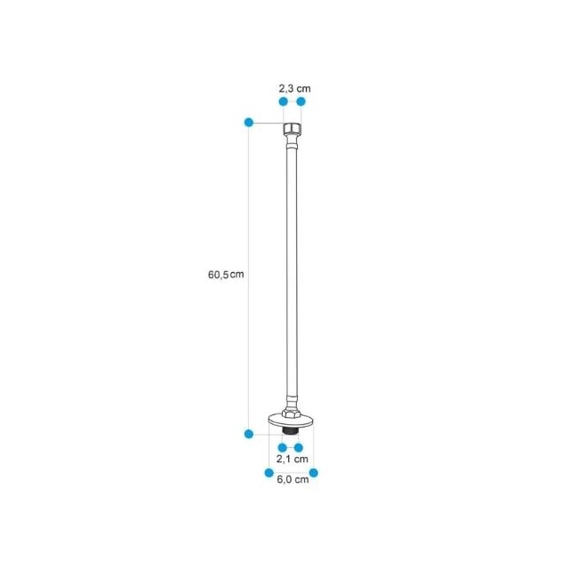 Engate Flexível Trançado 60cm - Cobra Metais Engate Flexível Trançado 60cm - Cobra Metais