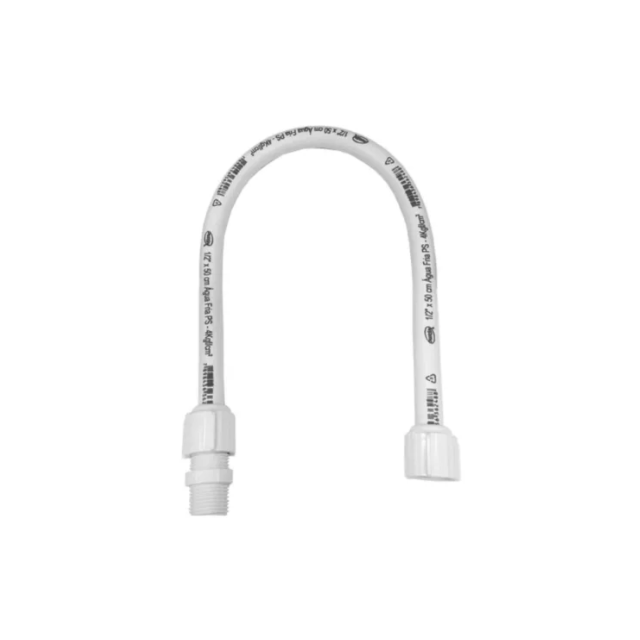 Engate PVC 1/2 Pol. 50cm Flexível Branco - FORTLEV Engate PVC 1/2 Pol. 50cm Flexível Branco - FORTLEV