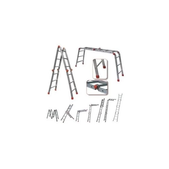 Escada Articulável em Alumínio 4x4 13 em 1 - BOTAFOGO Escada Articulável em Alumínio 4x4 13 em 1 - BOTAFOGO