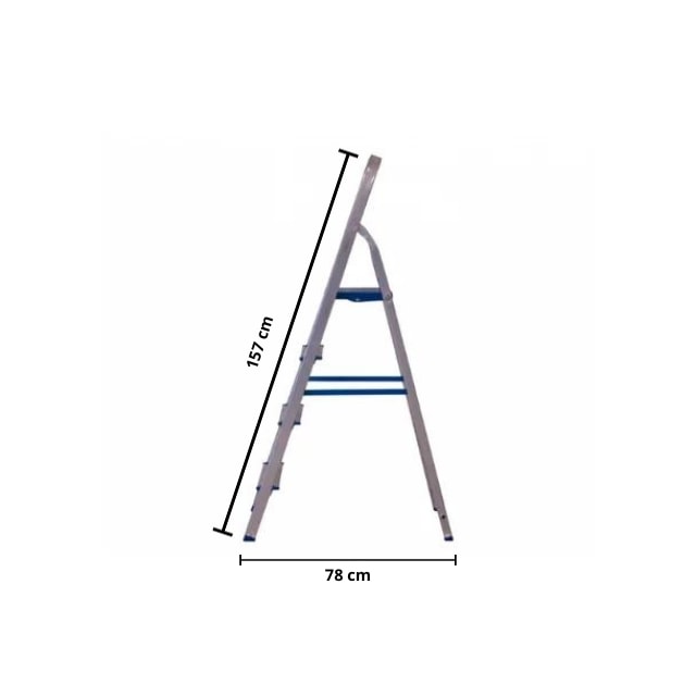 Escada de Alumínio com 4 Degraus - ALUMASA Escada de Alumínio com 4 Degraus - ALUMASA