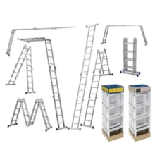 Escada Multifuncional com Plataforma 4 x 4 com 16 Degraus - Mor 