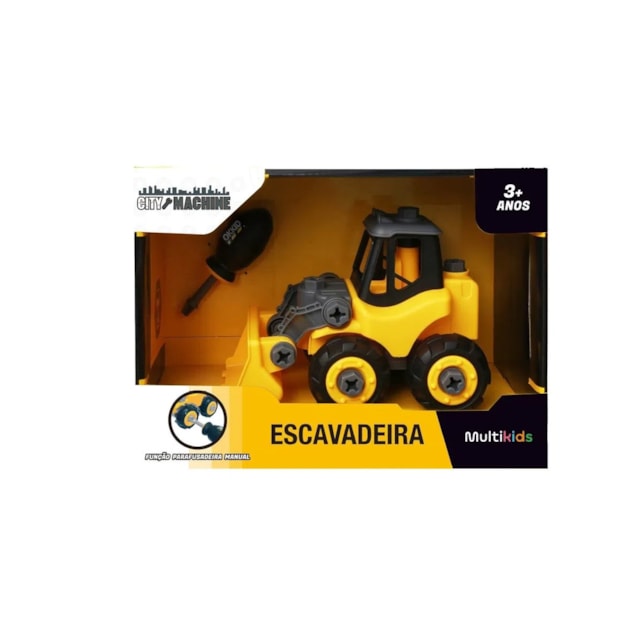 Escavadeira City Machine 29 Peças Multikids - BR1866