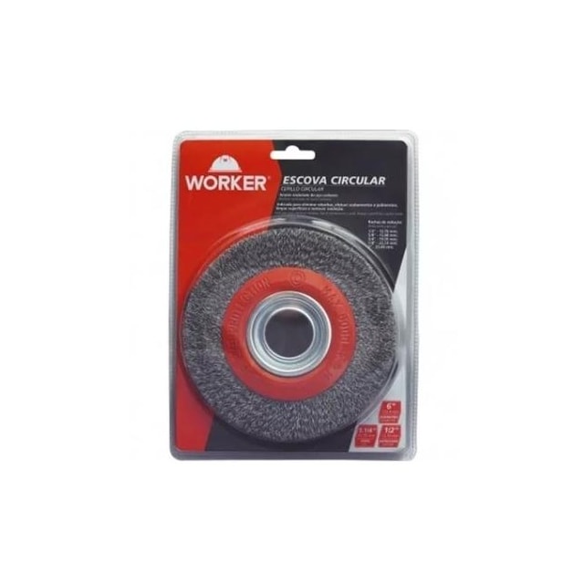 Escova Circular 6 X 1/2 X 5/8 Pol. - Worker  Escova Circular 6 X 1/2 X 5/8 Pol. - Worker
